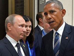 Путин - Обама. 
 Есть один праздник - чуждый для России, но очень тщательно "проталкиваемый" к нам много лет подряд. Он прижился в ночных клубах и торговых центрах, со